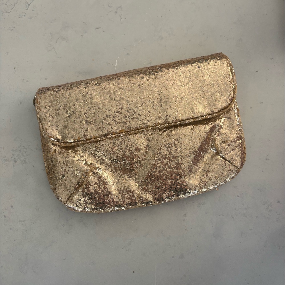 J. Crew Sparkling Gold Clutch